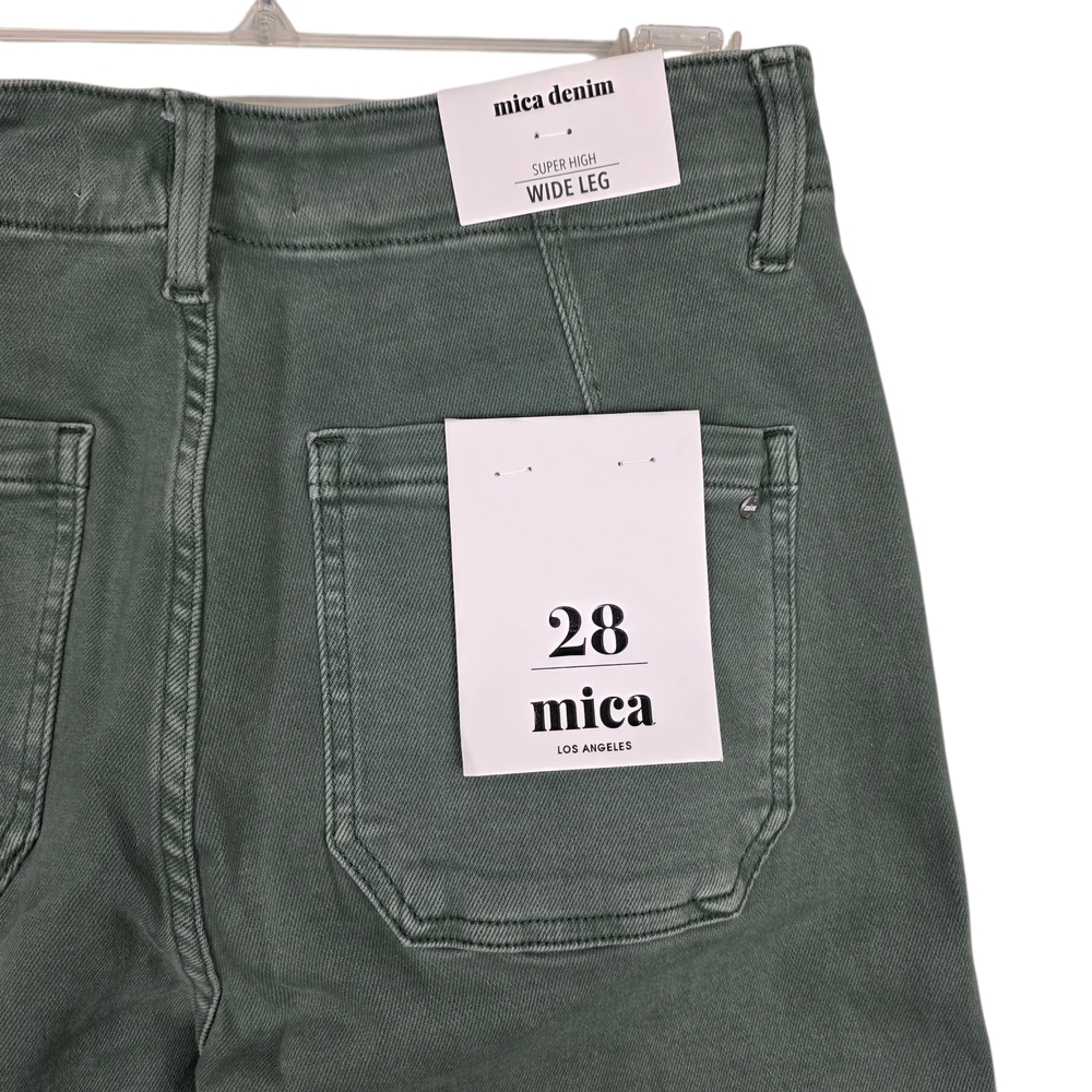 NWT Mica Jeans - Light Green High Waisted Wide Leg Womens Jeans - Picture 13 of 16